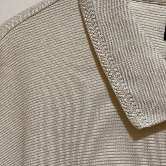 HATHAWAY SPORT SOMERSET BAY POLO SHIRT SZ XXL SILK/COTTON WINTER WHITE KNIT - Picture 3 of 7